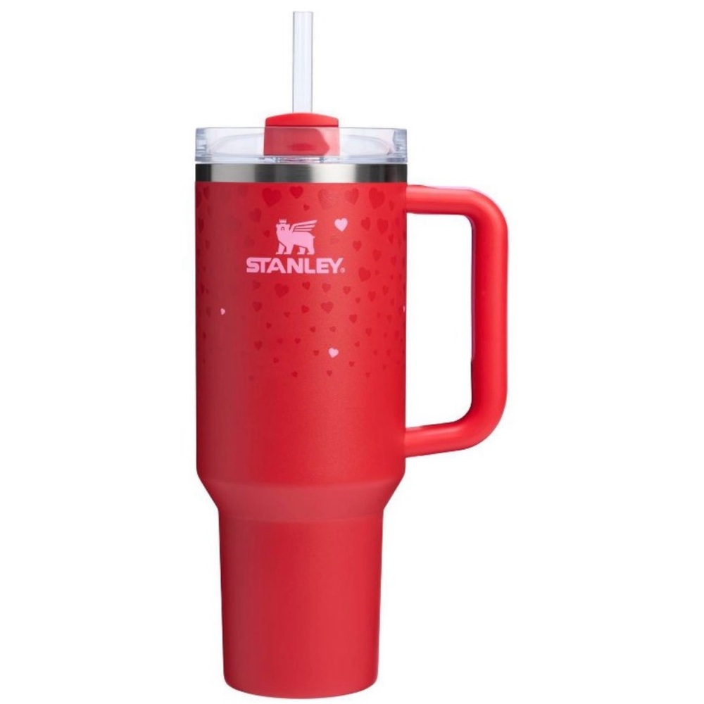 Brand New Stanley x Target 40oz Ruby Hearts Valentine Red FlowState Quencher